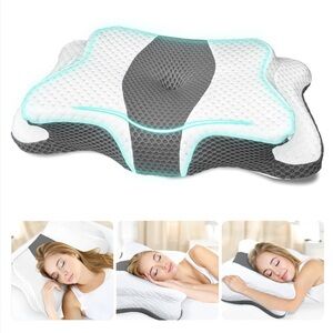 Queen Size Ergonomic Cervical Neck & Shoulder Pain Memory Foam Pillow